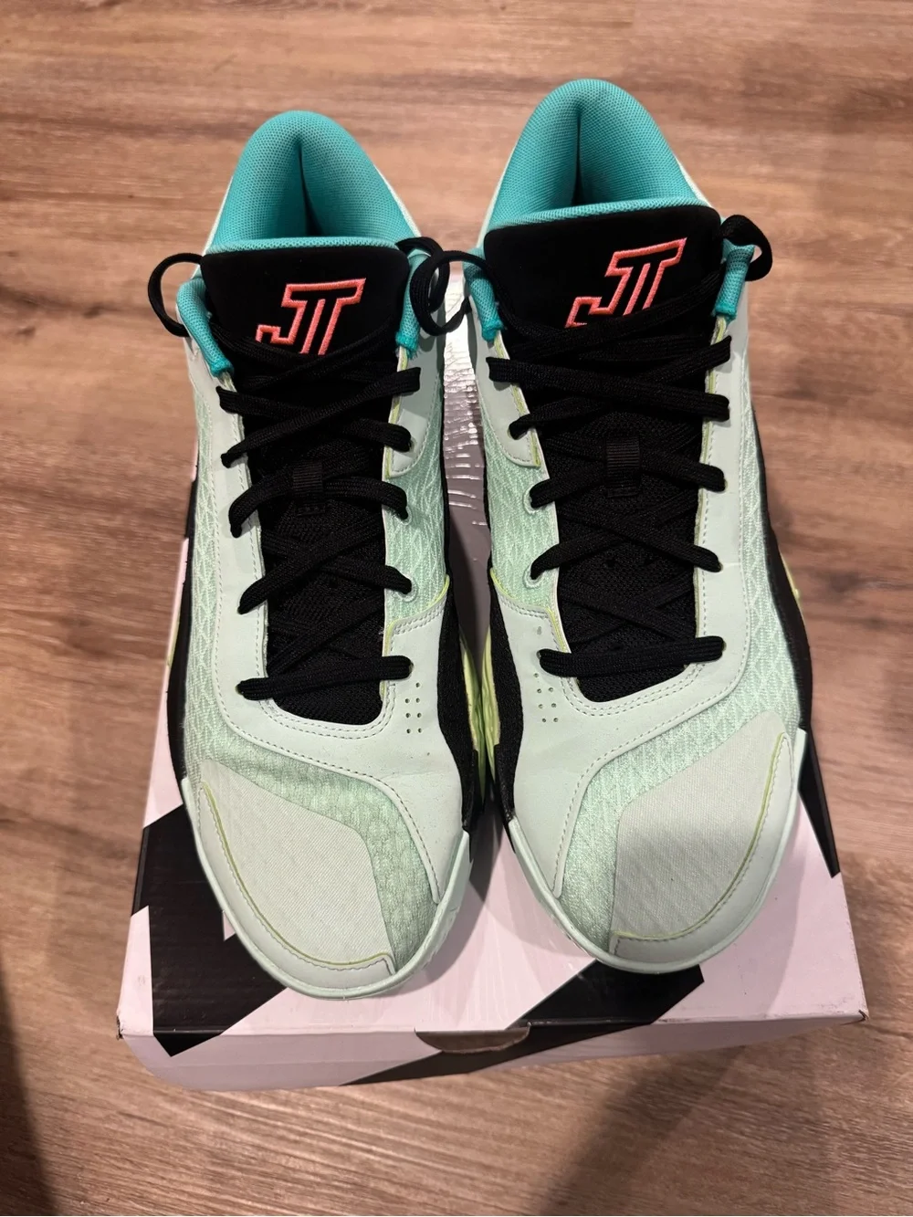Jordan Men’s Athletic Shoes - Mint Green, Black & Teal Accents